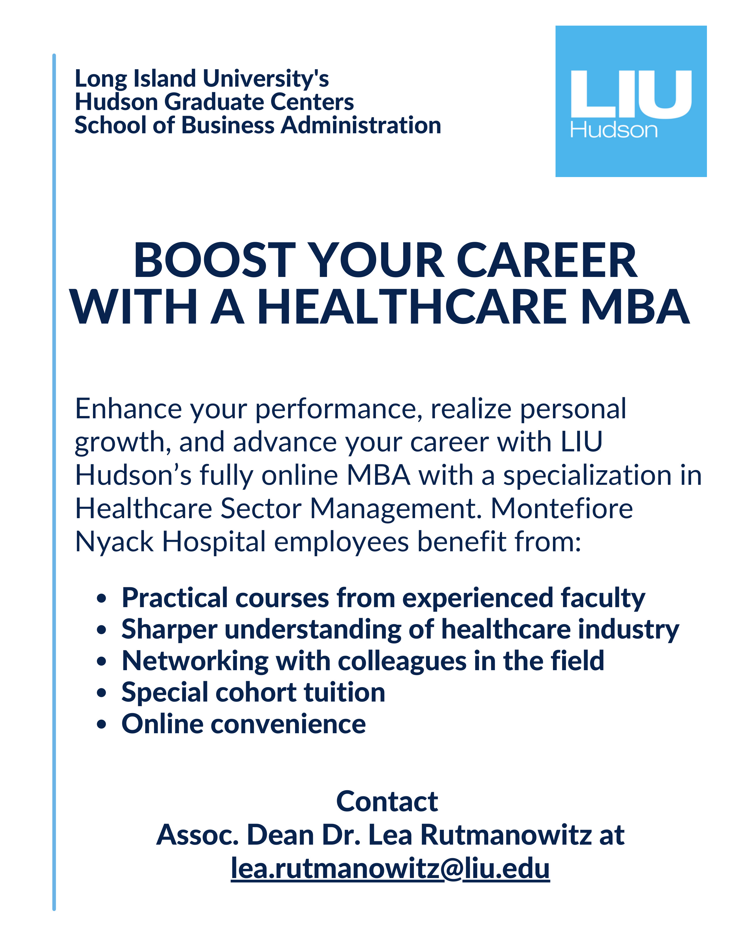 Healthcare MBA Flyer