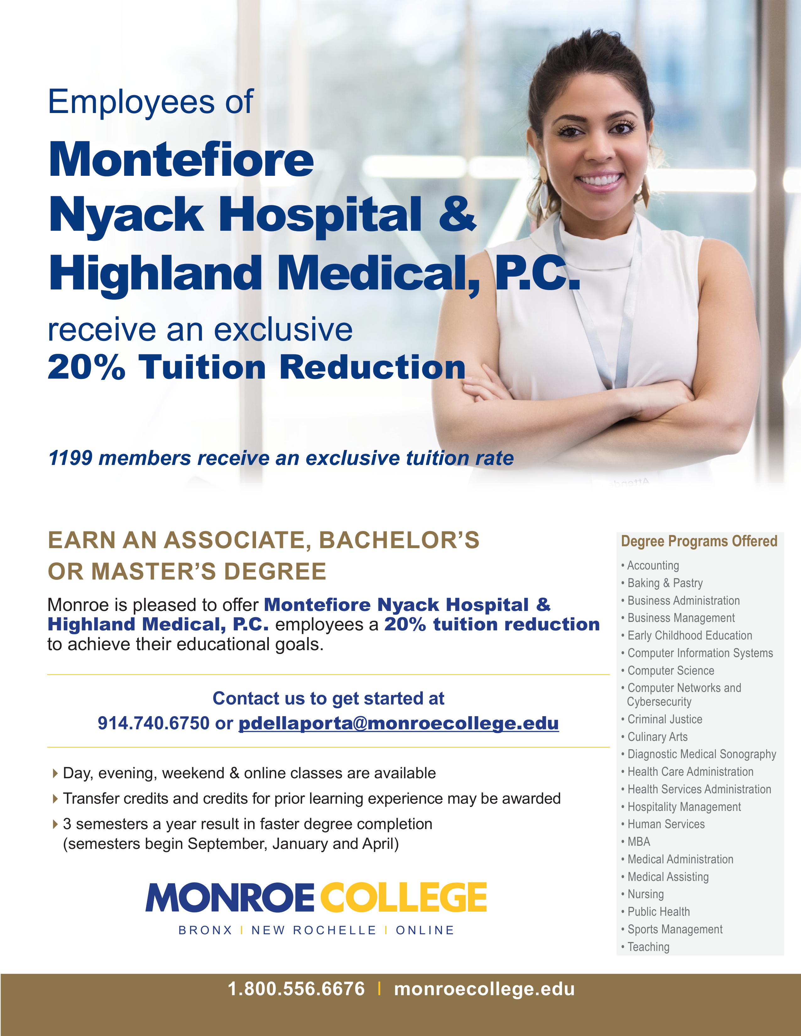 Monroe College Discount Flyer
