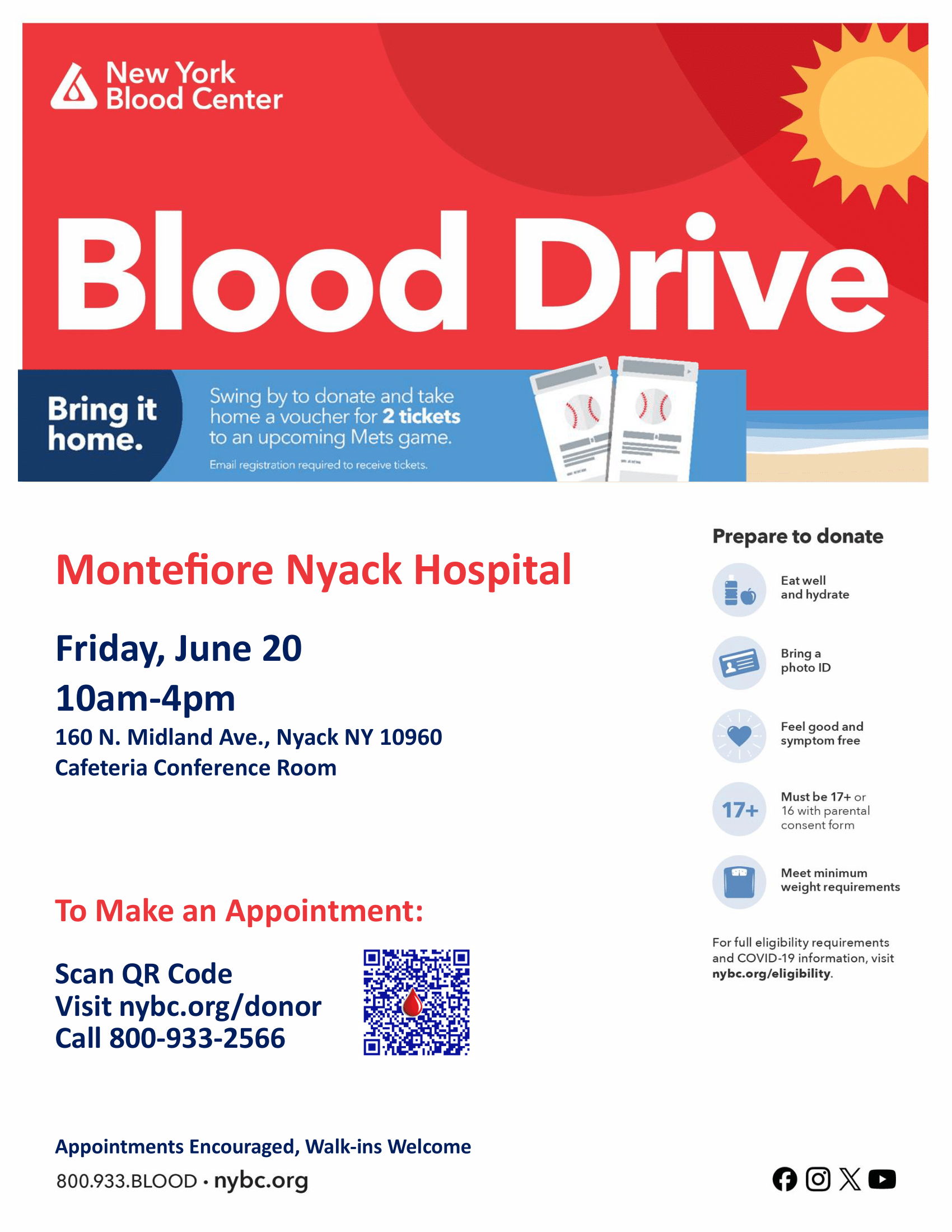 Blood drive flyer