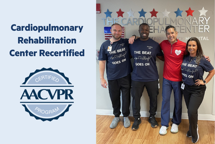 Cardiopulmonary Rehabilitation Program Certified by Industry Leader